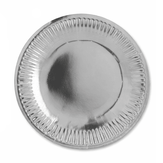 Plato Plateado 18 Cm 6 Uni
