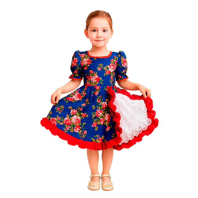 Traje Huasa Premium Azul 5-6 1 Uni