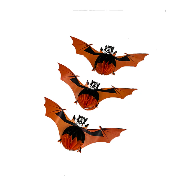 Deco Murcielagos Papel 3 Uni