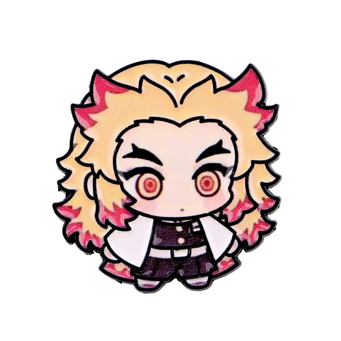 Pin Metalico Chibi Kyojuro Rengoku Micro impresión Demon Slayer: Kimetsu no Yaiba 1