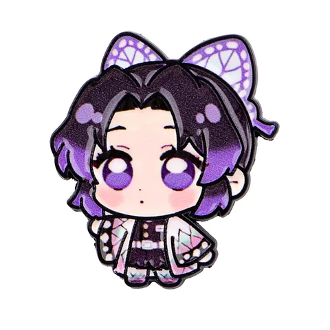 Pin Metalico Chibi Shinobu Kochō Micro impresión Demon Slayer: Kimetsu no Yaiba