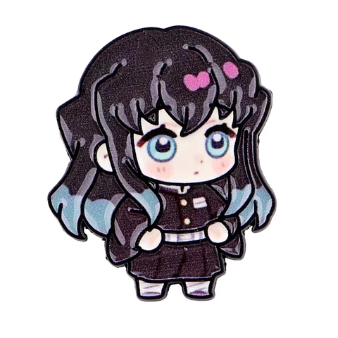 Pin Metalico Chibi Muichiro Tokito Micro impresión Demon Slayer: Kimetsu no Yaiba
