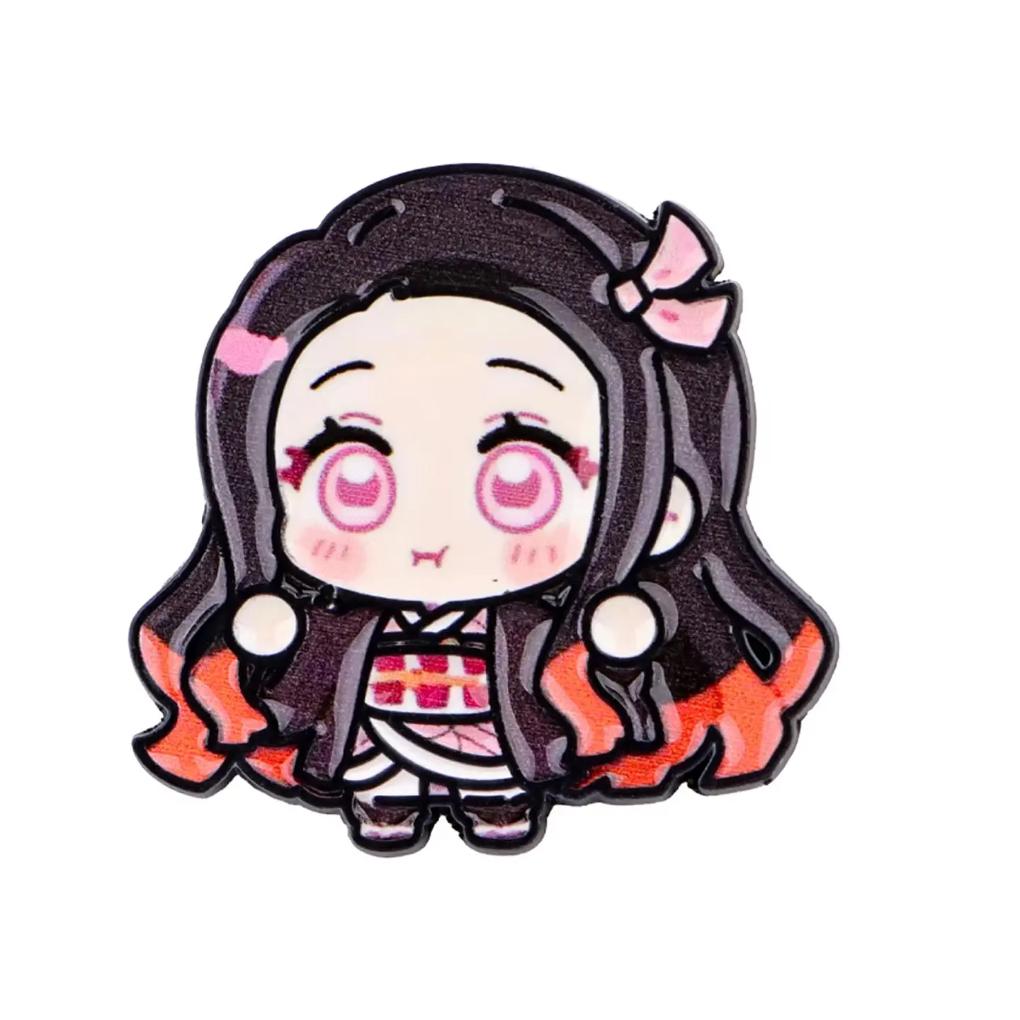 Pin Metalico Chibi Nezuko Kamado Micro impresión Demon Slayer: Kimetsu no Yaiba 1
