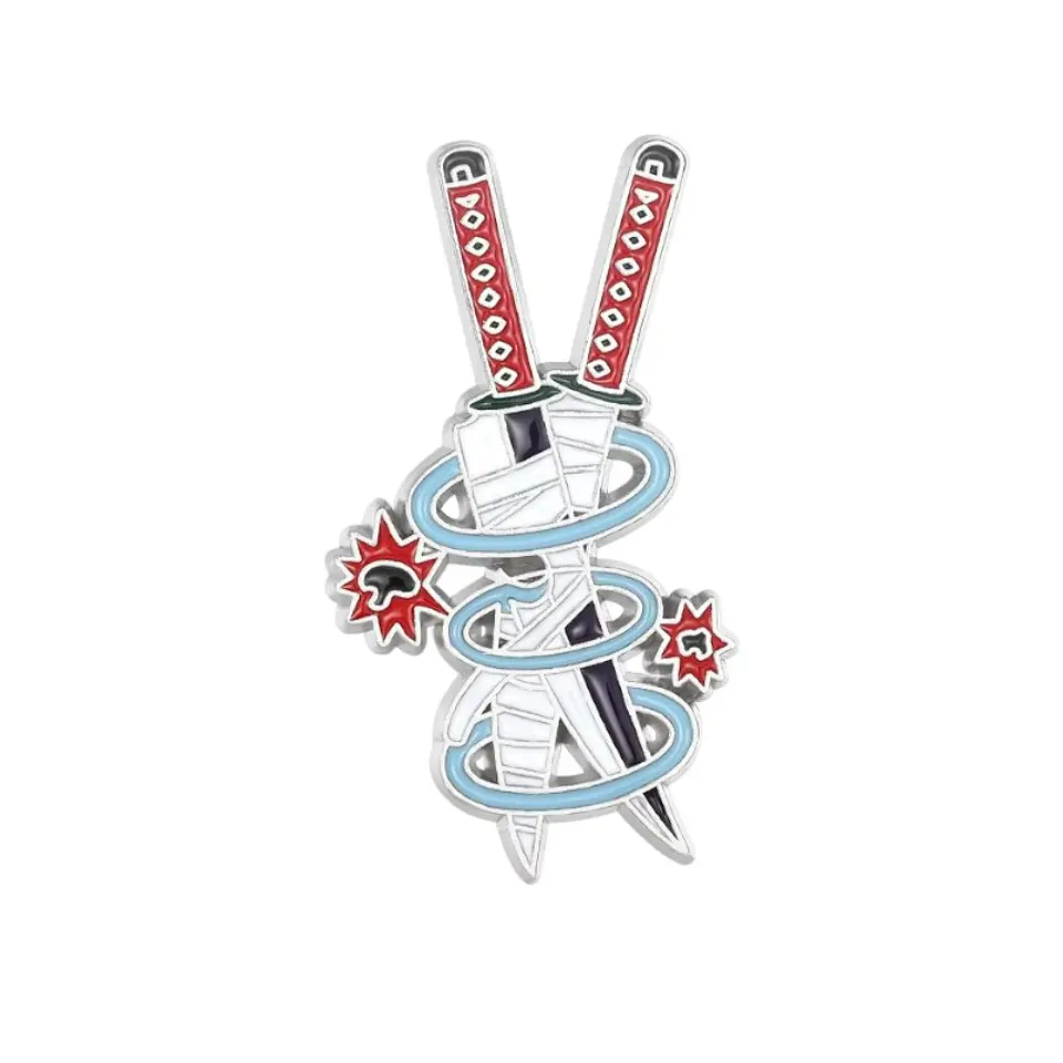 Pin Esmaltado katana de Tengen Uzui Demon Slayer Kimetsu no Yaiba 1