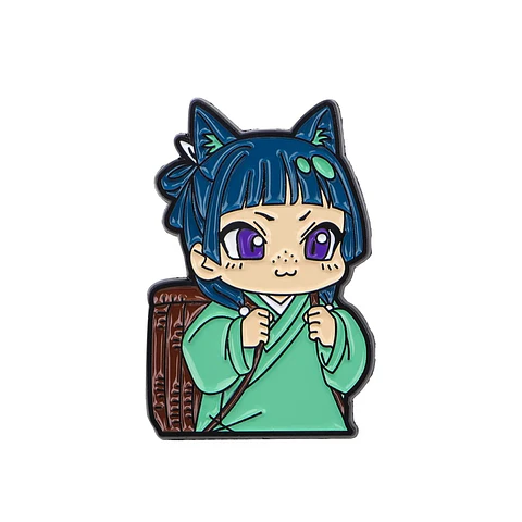 Pin Metálico Micro impresión Maomao orejas Los Diarios de la Boticaria Kawaii Chibi