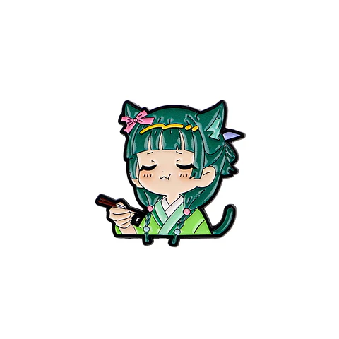Pin Metálico  Maomao Chibi Kawaii Flor Los diarios de la boticaria