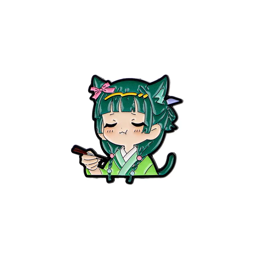 Pin Metálico  Maomao Chibi Kawaii Flor Los diarios de la boticaria 1