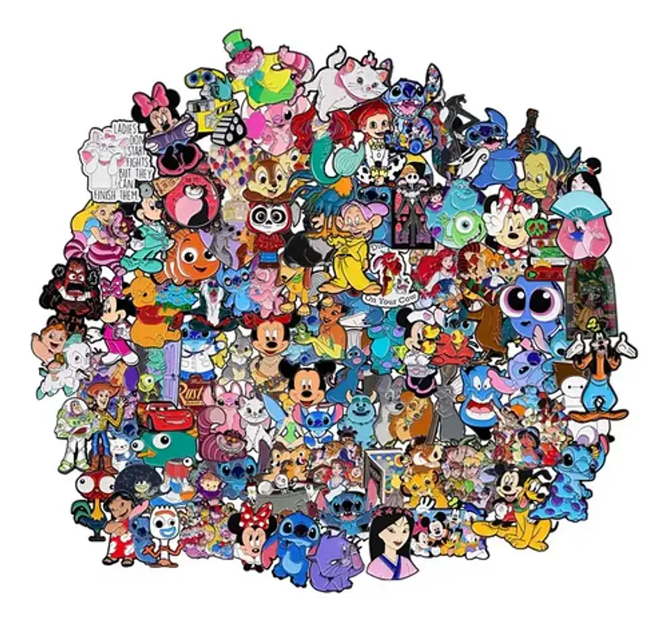 Pack 10 Pins Aleatorios Sorpresa Broche Pin Metal Esmaltado 4