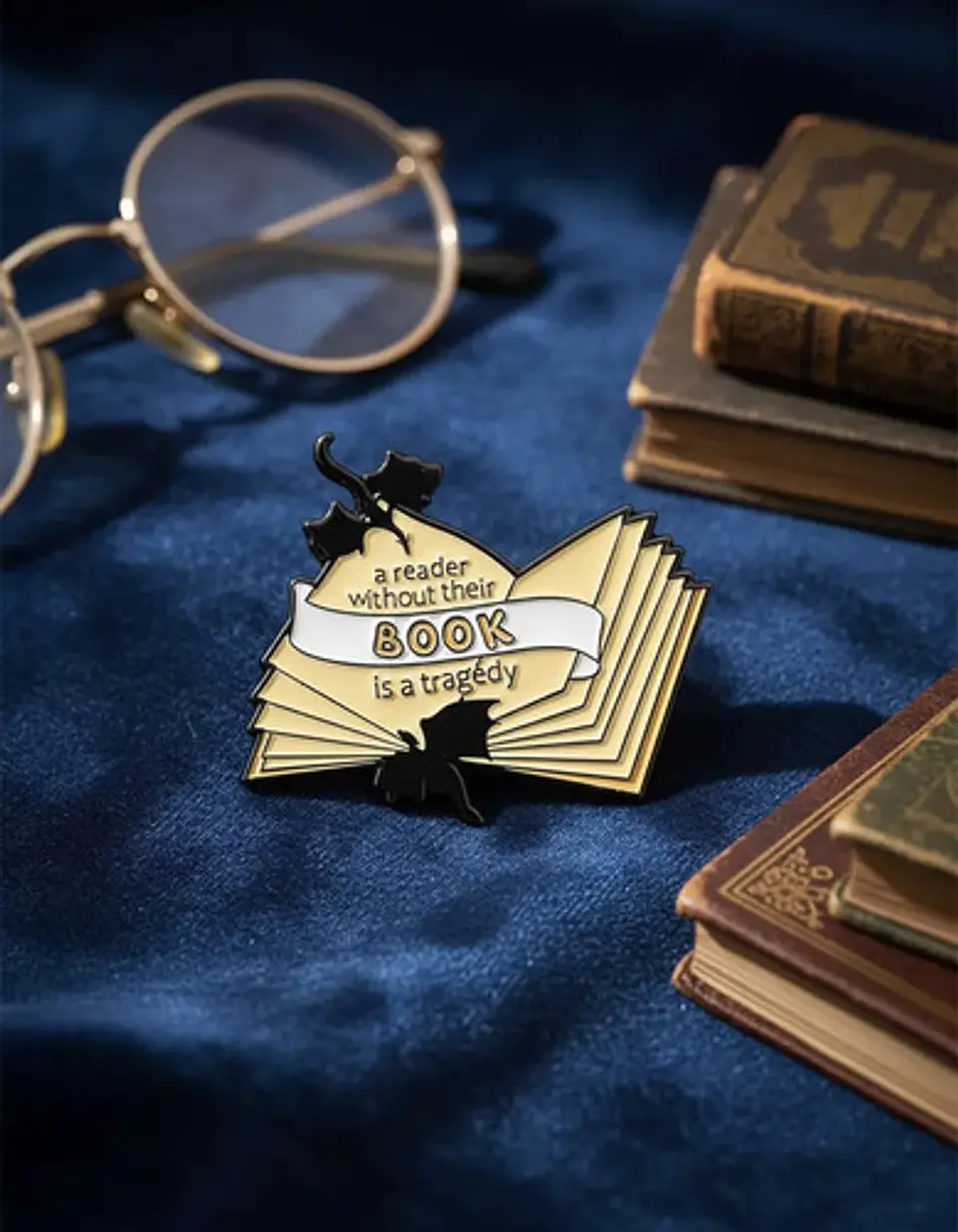 Broche Pin Libros Lector 2 Dragon  Kawaii Tienda Glamly 2