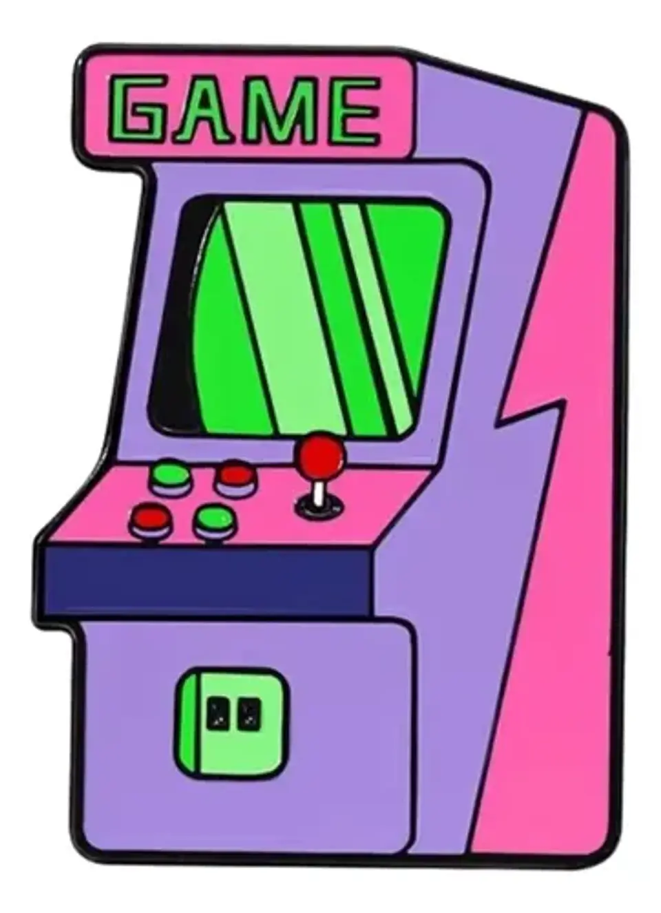 Pin Esmaltado Máquina Arcade Retro Gamer Colores  Glamly 1