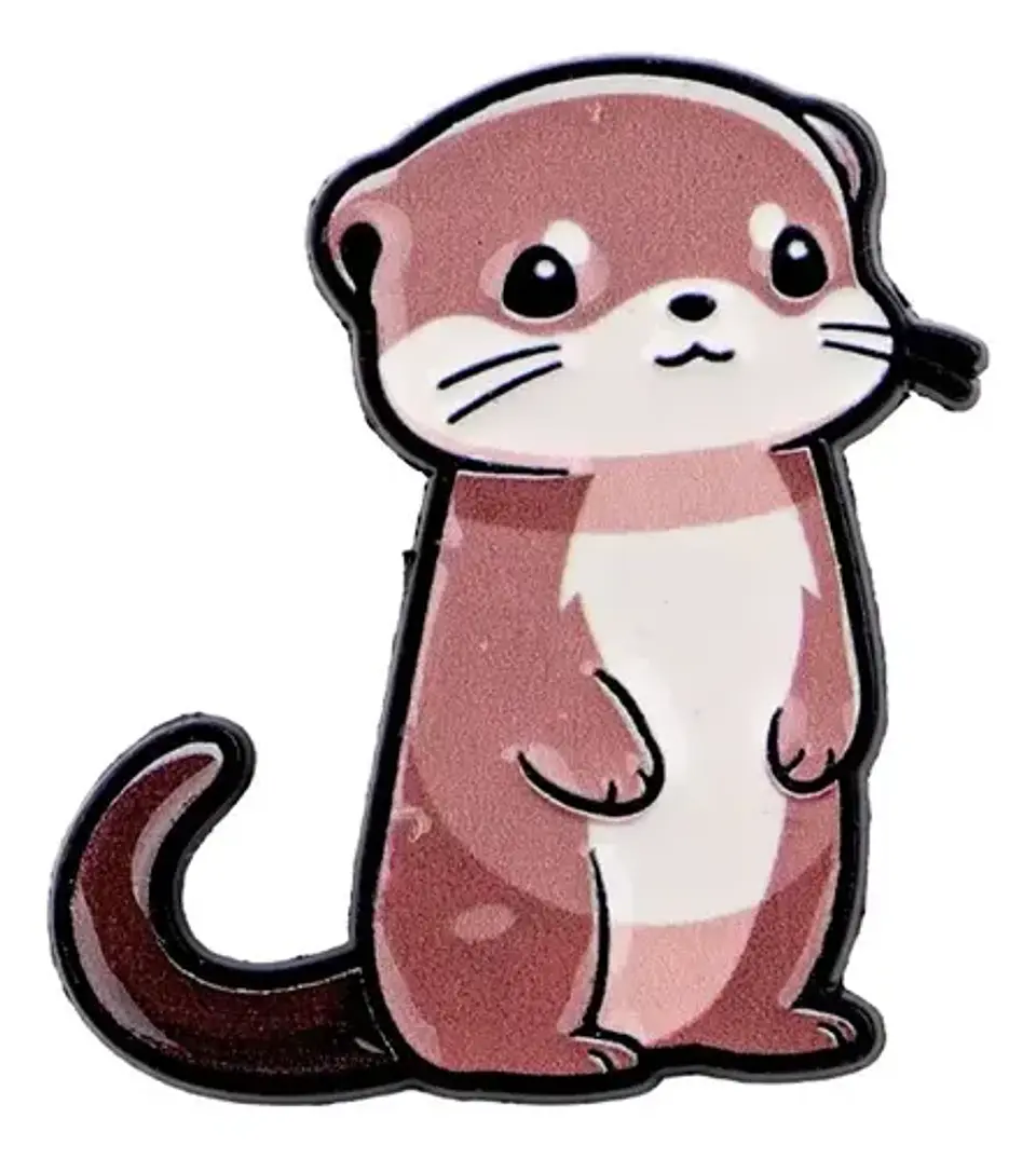 Broche Pin Nutria Nutri  Diseño Kawaii Tienda Glamly 1