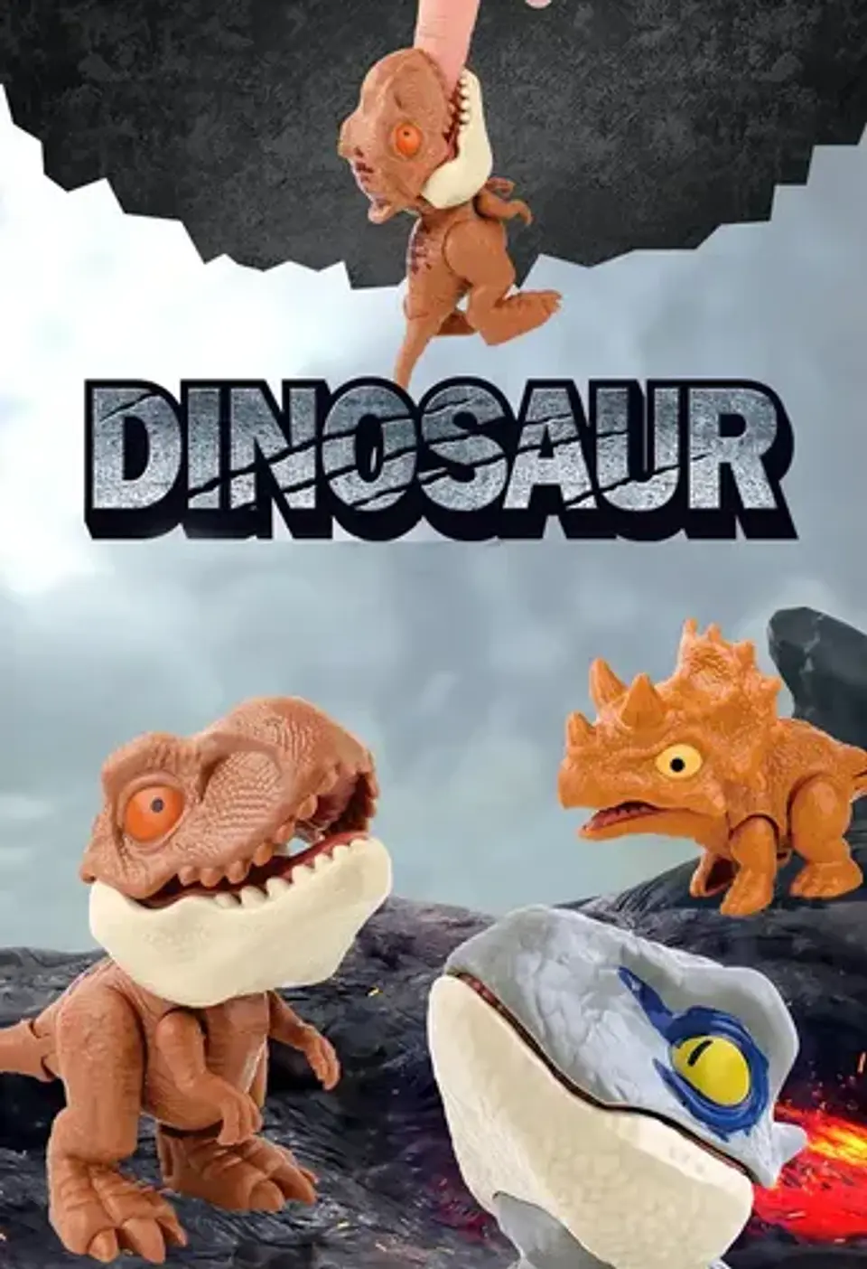Set 5 Dinosaurios Mordedores Figuras Sorpresa Aleatorios 4