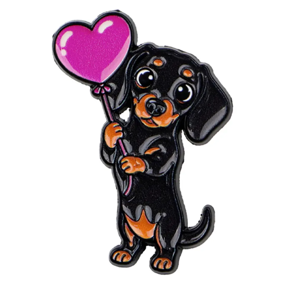 Pin Esmaltado Perro Salchicha Dachshun Globo  1