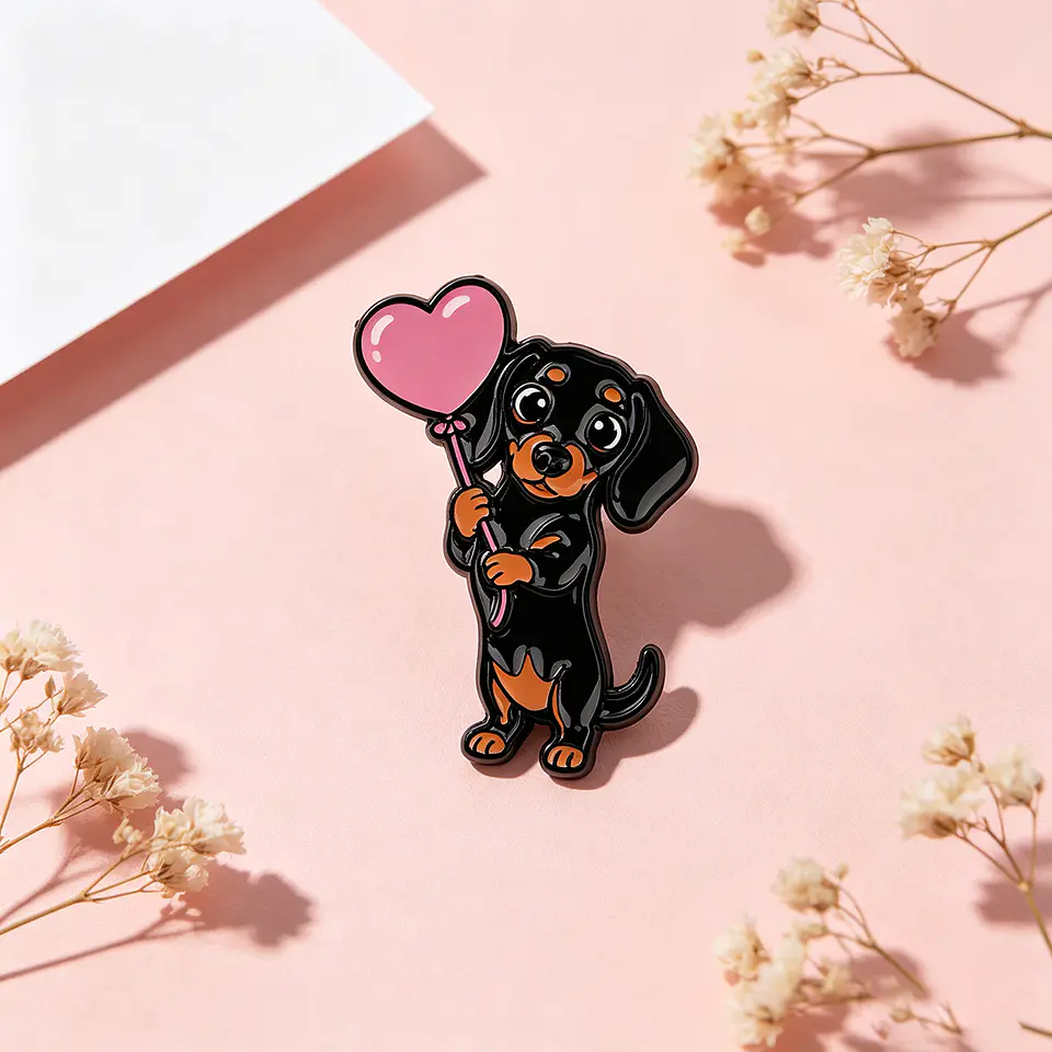 Pin Esmaltado Perro Salchicha Dachshun Globo  3