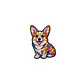 Pin esmaltado perro Corgi vitral colores  - Miniatura 1