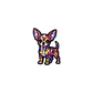 Pin esmaltado perro Chihuahua vitral colores  - Miniatura 1