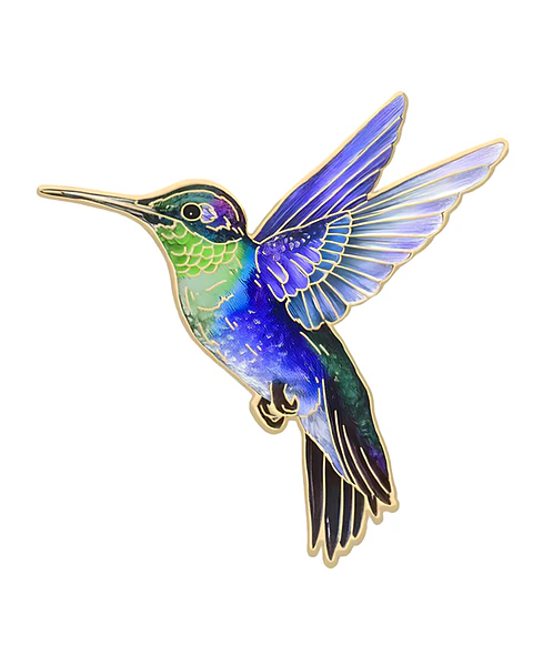 Pin Metálico Colibrí Morado
