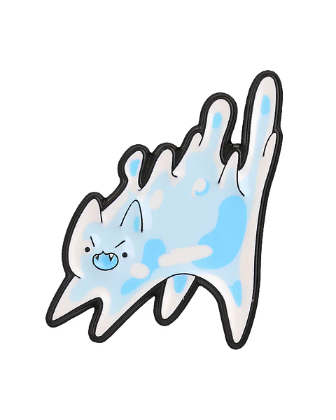 Pin Metálico Gato Gotita Agua gruñendo