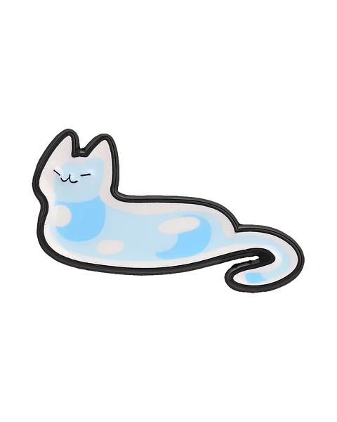 Pin Metálico Gato Gotita Agua Feliz