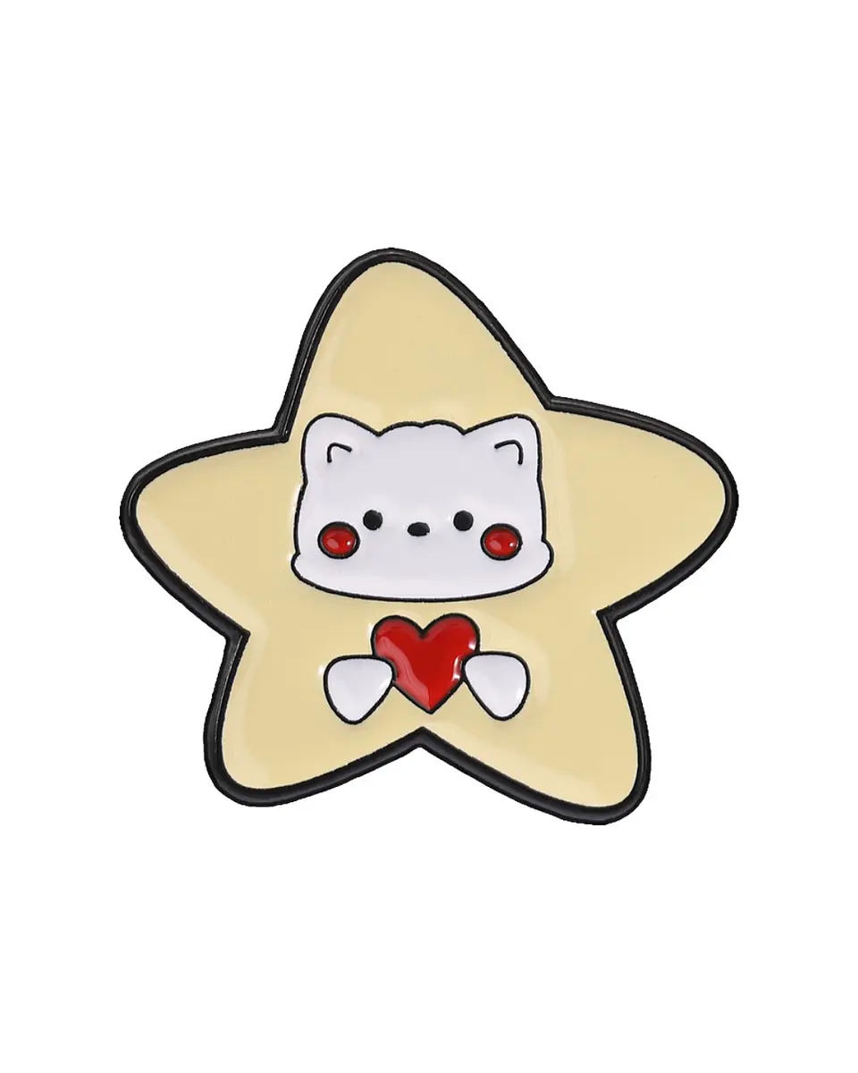 Pin Esmaltado Gato Estrella Corazón Kawaii 1