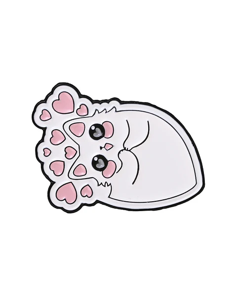 Pin Esmaltado Gatito Enamorado Corazones Kawaii