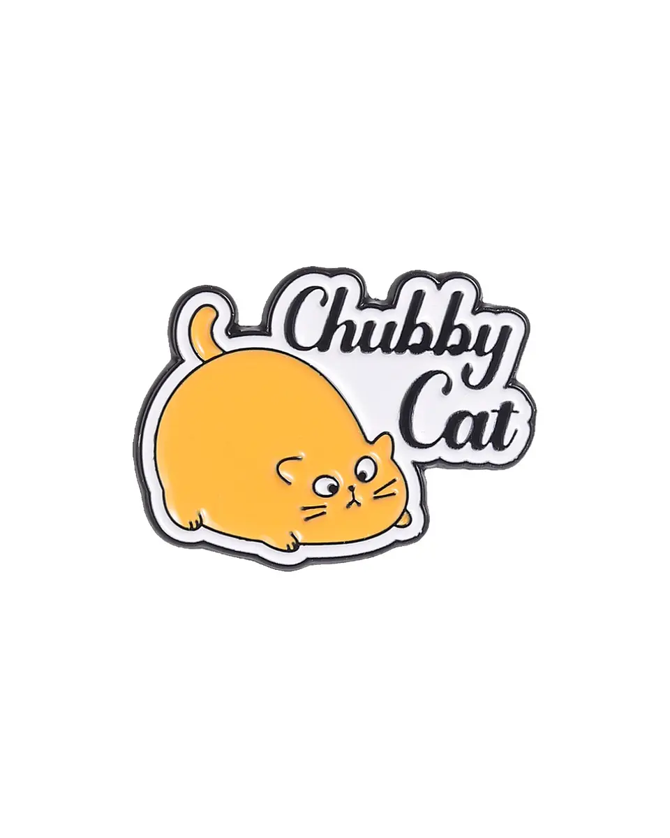 Pin Esmaltado Gato gordito Chubby Cat  1