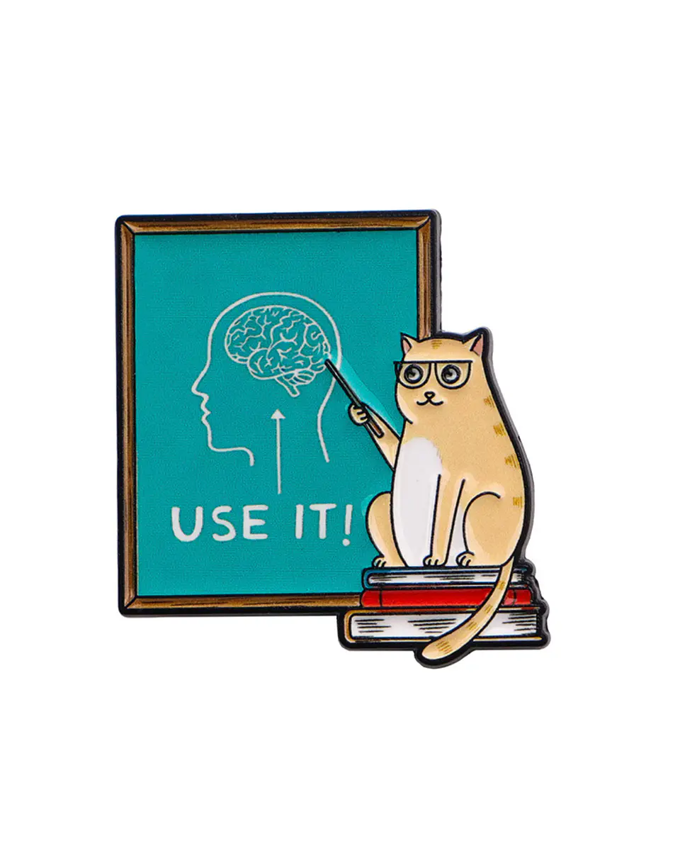 Pin Emaltado gatito profesor 1