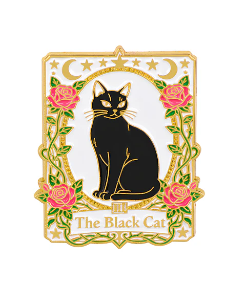 Pin Esmaltado Gatito The Black Cat carta