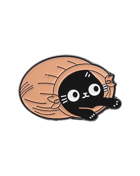 Pin Esmaltado Gatito escondido jugando cesto