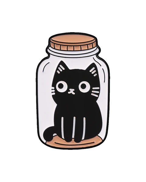 Pin Esmaltado Gatito Escondido en jarrito