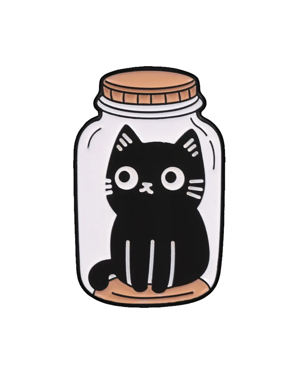 Pin Esmaltado Gatito Escondido en jarrito 1