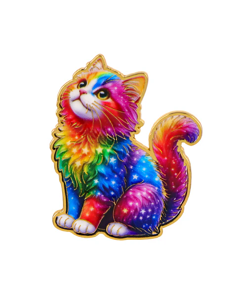 Pin esmaltado  gatito de colores kawaii 