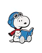 Pin Esmaltado Snoopy sombrero aviador leyendo Glamly - Miniatura 1
