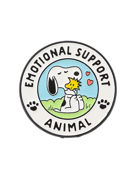 Pin Esmaltado Snoopy animal de apoyo emocional 
