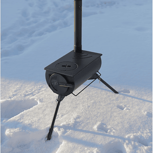 Kit Estufa a leña para carpa Woodyburn (incluye exit mini, alfombra, bolso)