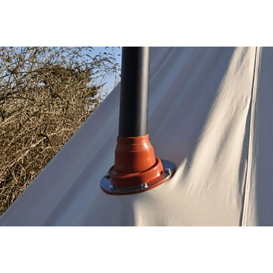 Kit Estufa a leña para carpa Woodsteel Pro (incluye exit mini, alfombra protectora, pala) 9