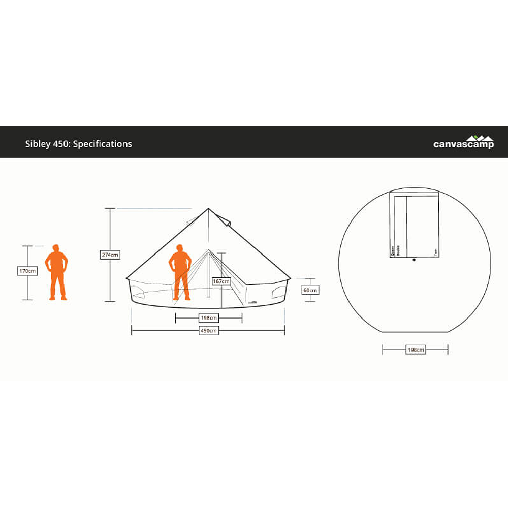 Carpa de Glamping Sibley 450 Protech