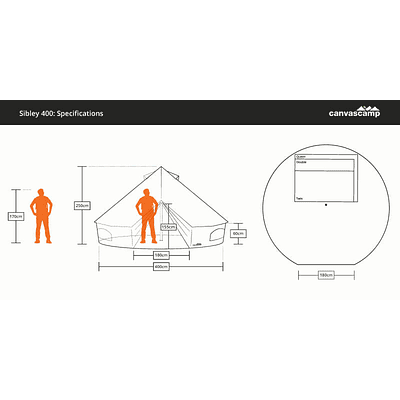 Carpa de Glamping Sibley 400 Protech