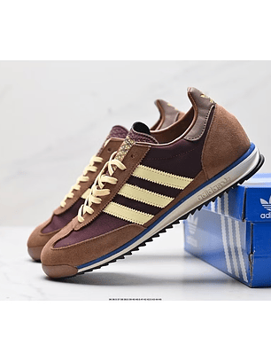 Zapatillas sl 72 cafe líneas amarillas 