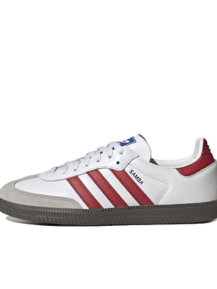 Zapatillas Sam blancas líneas rojas