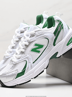 Zapatillas 530 blanca verde 