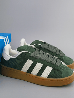 Zapatillas CAM PUS verdes suela café 