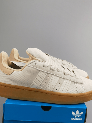 Zapatillas CAM PUS beige suela cafe 