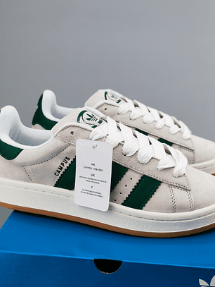 Zapatillas CAM PUS beige líneas verdes 