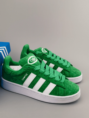 Zapatillas CAM PUS verdes líneas blancas 