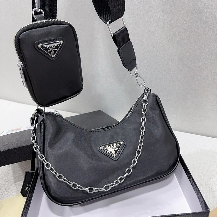 Bolso Pr da Nylon negro  1