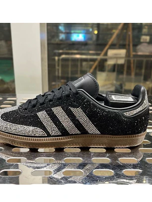 Zapatillas sam ba glitter negra 