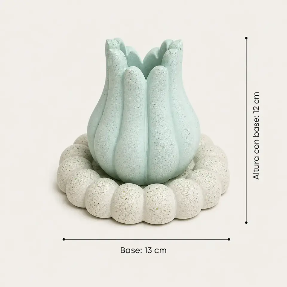 Florero de Tulipán con Base – Modelo Flora 4