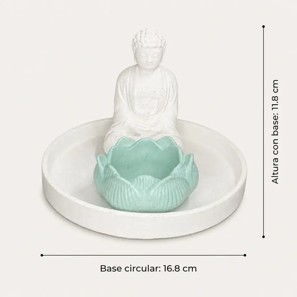 Adorno Zen con Buda y Loto – Modelo Serenidad 4