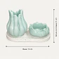 Set Decorativo Tulipán y Loto con Bandeja – Modelo Jardín - Miniatura 4